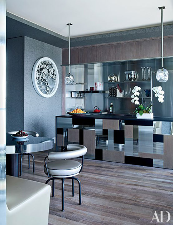 دکوراسیون داخلی آشپزخانه با تم رنگی مشکی