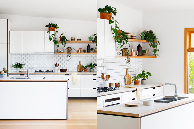 دکوراسیون داخلی آشپزخانه مدرن سفید