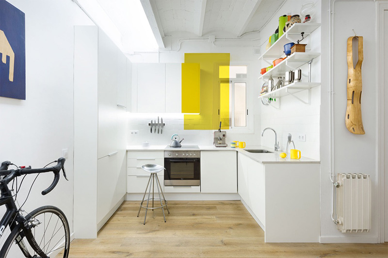 دکوراسیون داخلی آشپزخانه مدرن سفید