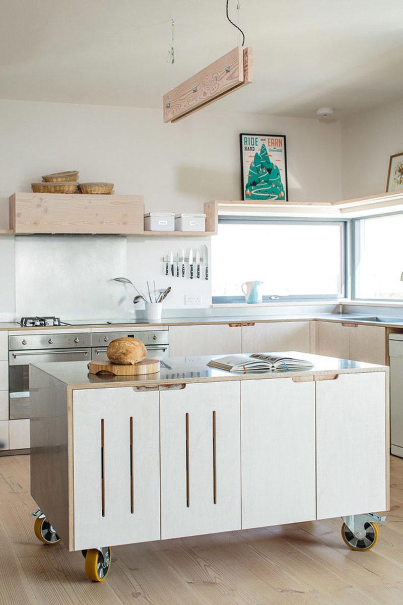 طراحی آشپزخانه با جزیره متحرک