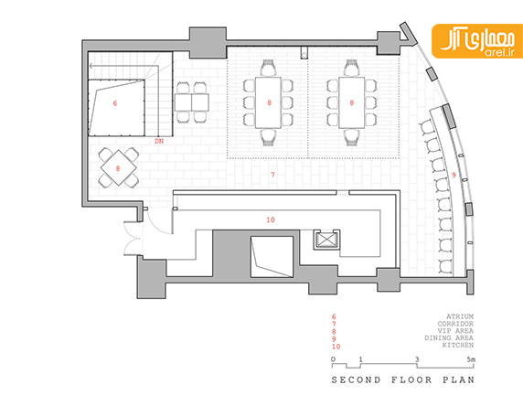 استفاده خلاقانه از سیم های رشته ای، در طراحی داخلی رستوران