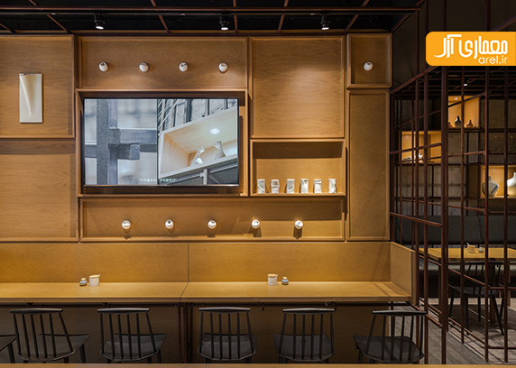 استفاده خلاقانه از سیم های رشته ای، در طراحی داخلی رستوران