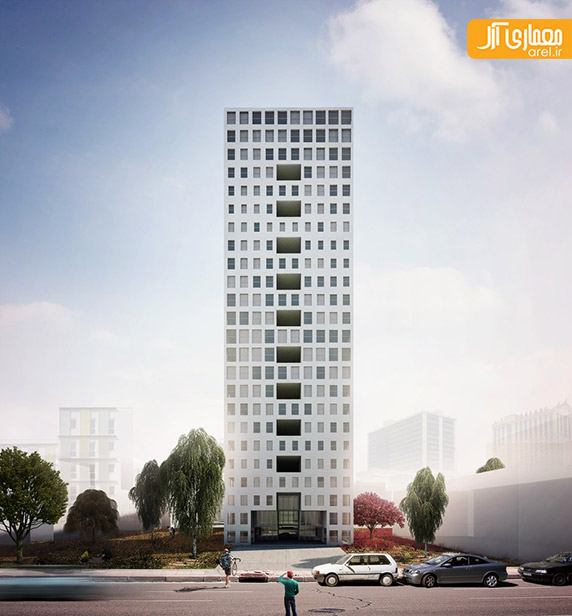 معماری برج اکولوژیک ونداد در مشهد