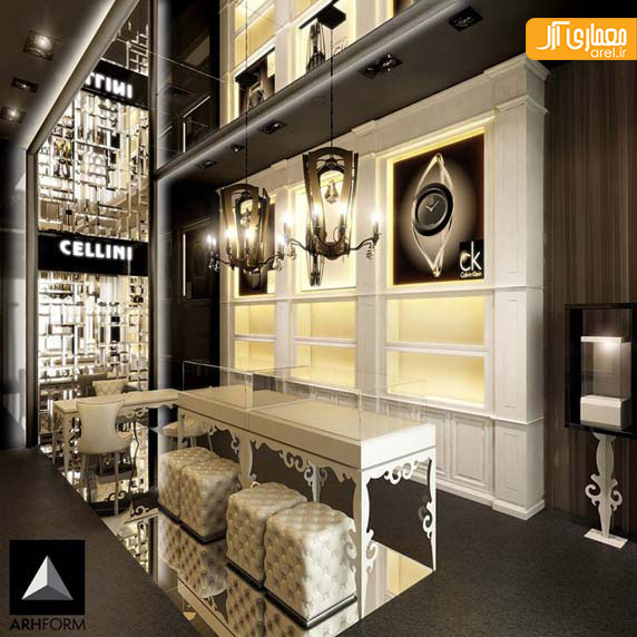 طراحی داخلی مغازه ساعت فروشی طراحی داخلی مغازه ساعت فروشی