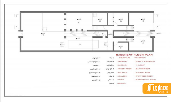 پلان خانه ایرانی صدری