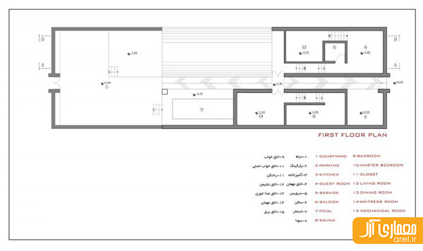 پلان خانه ایرانی صدری