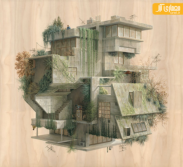 تصاویر گرافیکی معمارانه در فضای سورئال