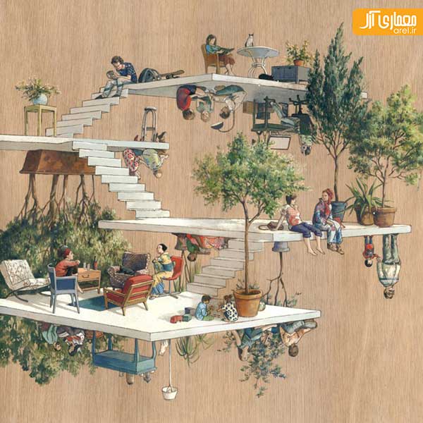 تصاویر گرافیکی معمارانه در فضای سورئال