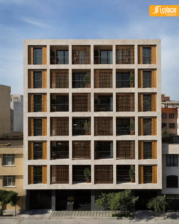 نمای مدرن آپارتمان صبا