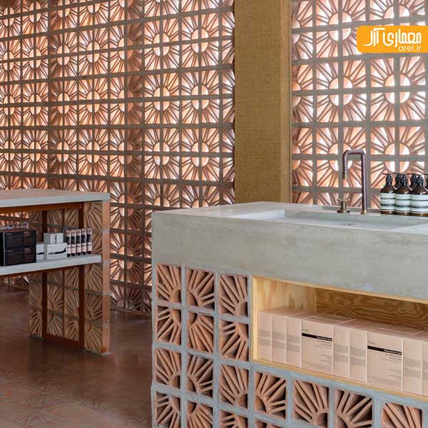 طراحی داخلی فروشگاه آجری