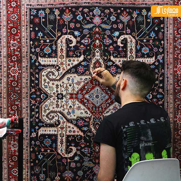 نقاشی فرش های پارسی توسط جیسون سیف