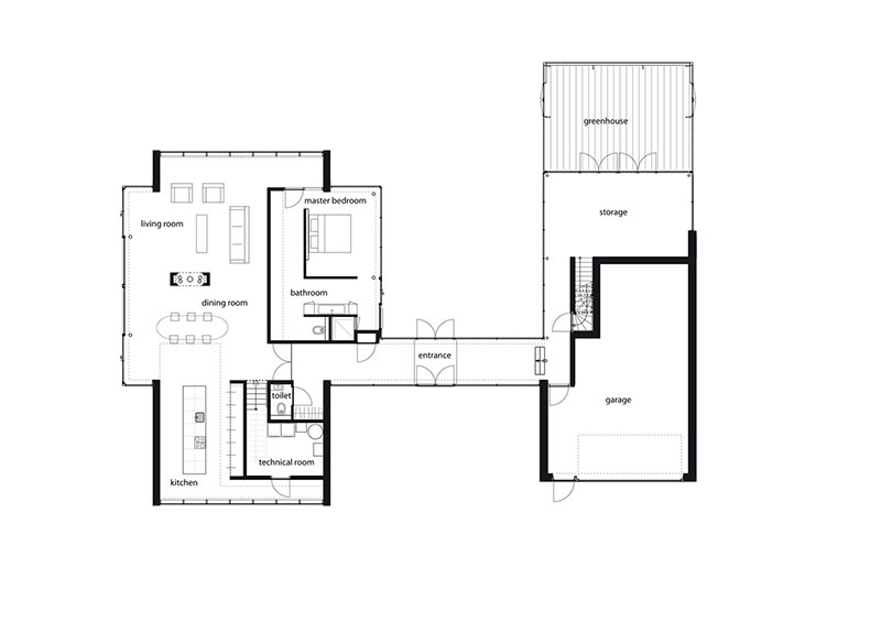 ویلایی به سبک مدرن در حومه شهر