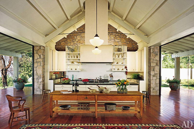 طراحی داخلی آشپزخانه به سبک روستیک