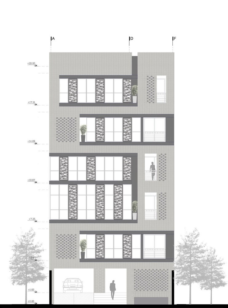 نمای آپارتمان مسکونی نیلوفر