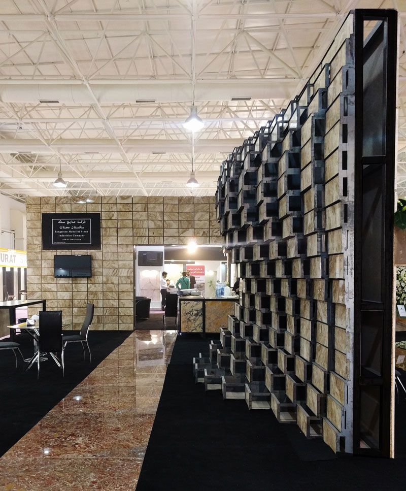 طراحی غرفه نمایشگاهی سنگ