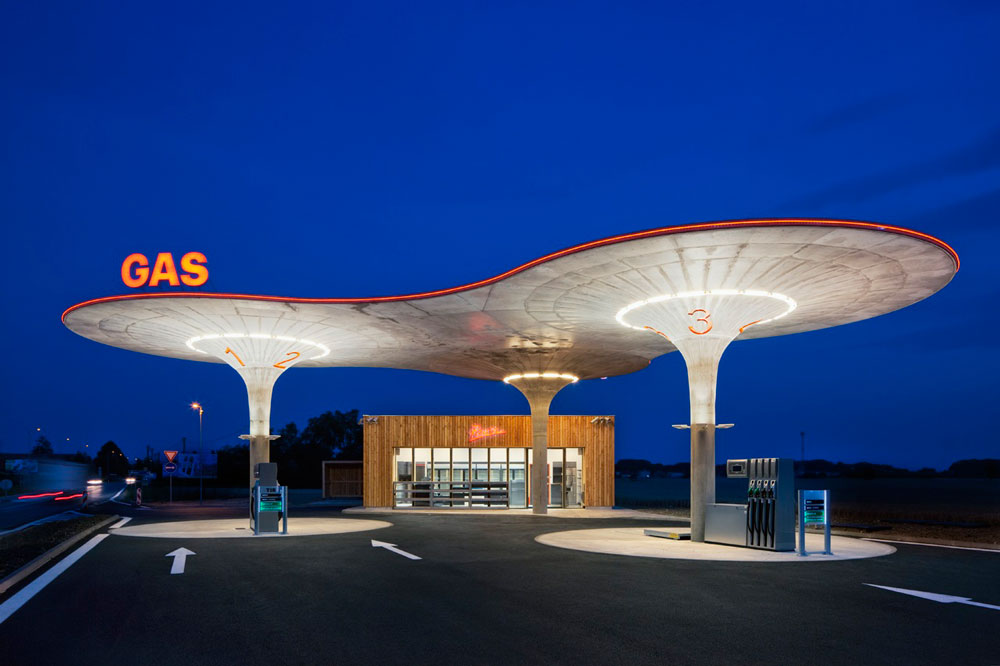 طراحی جایگاه پمپ بنزین