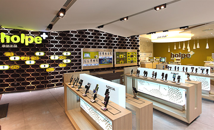 طراحی داخلی مغازه موبایل فروشی