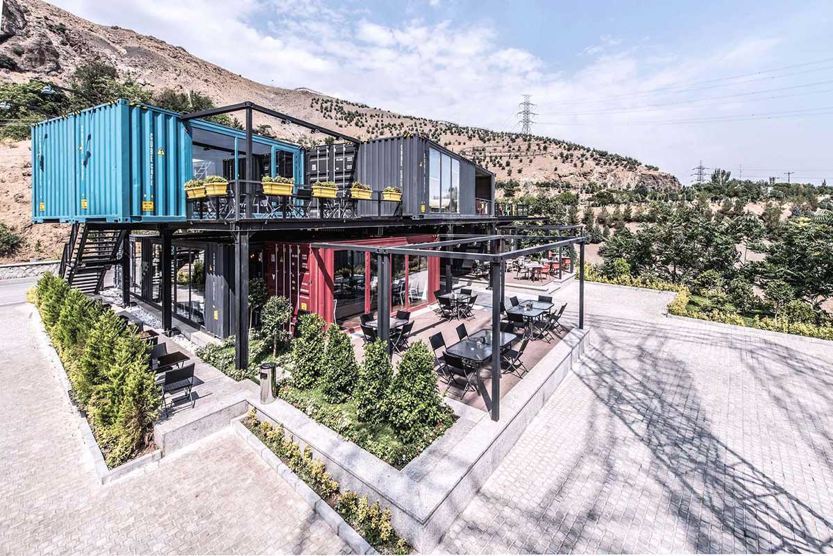 طراحی رستوران مکعب در بام تهران