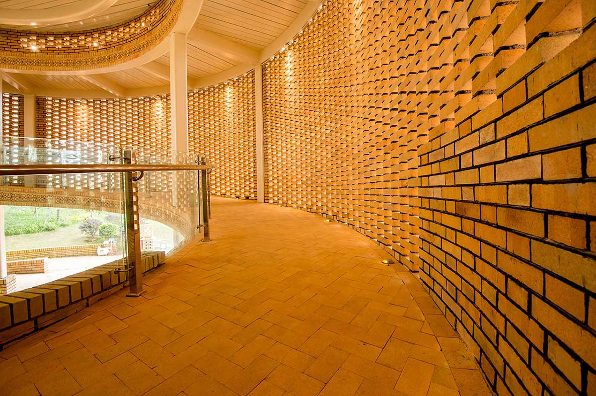 طراحی غرفه آجری چین