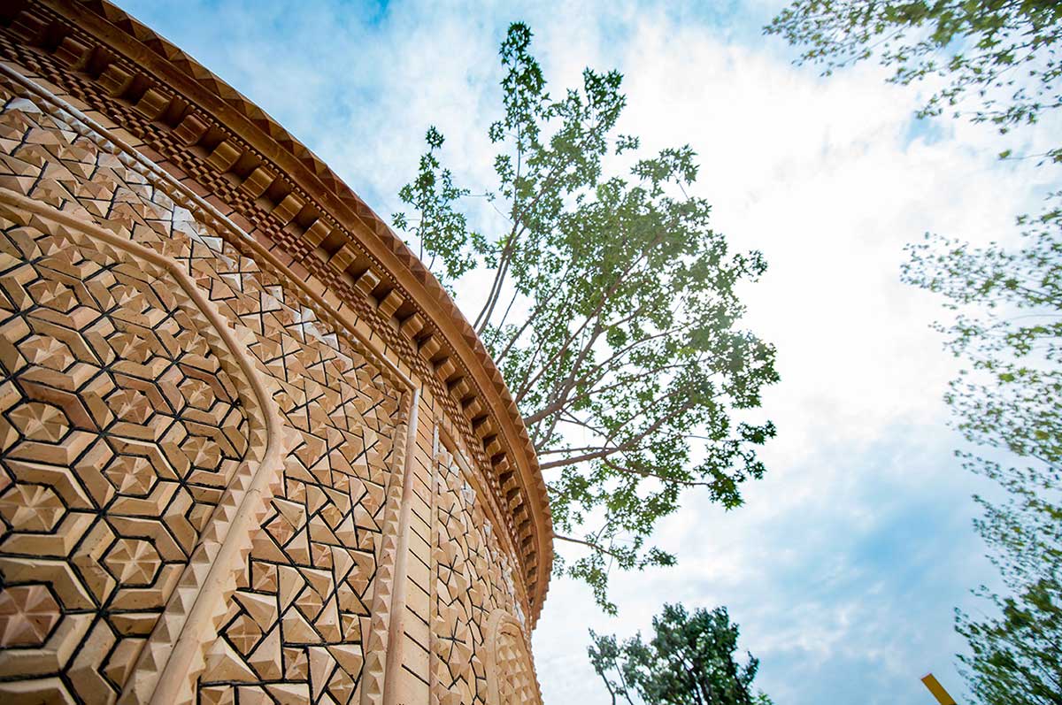 طراحی غرفه آجری چین
