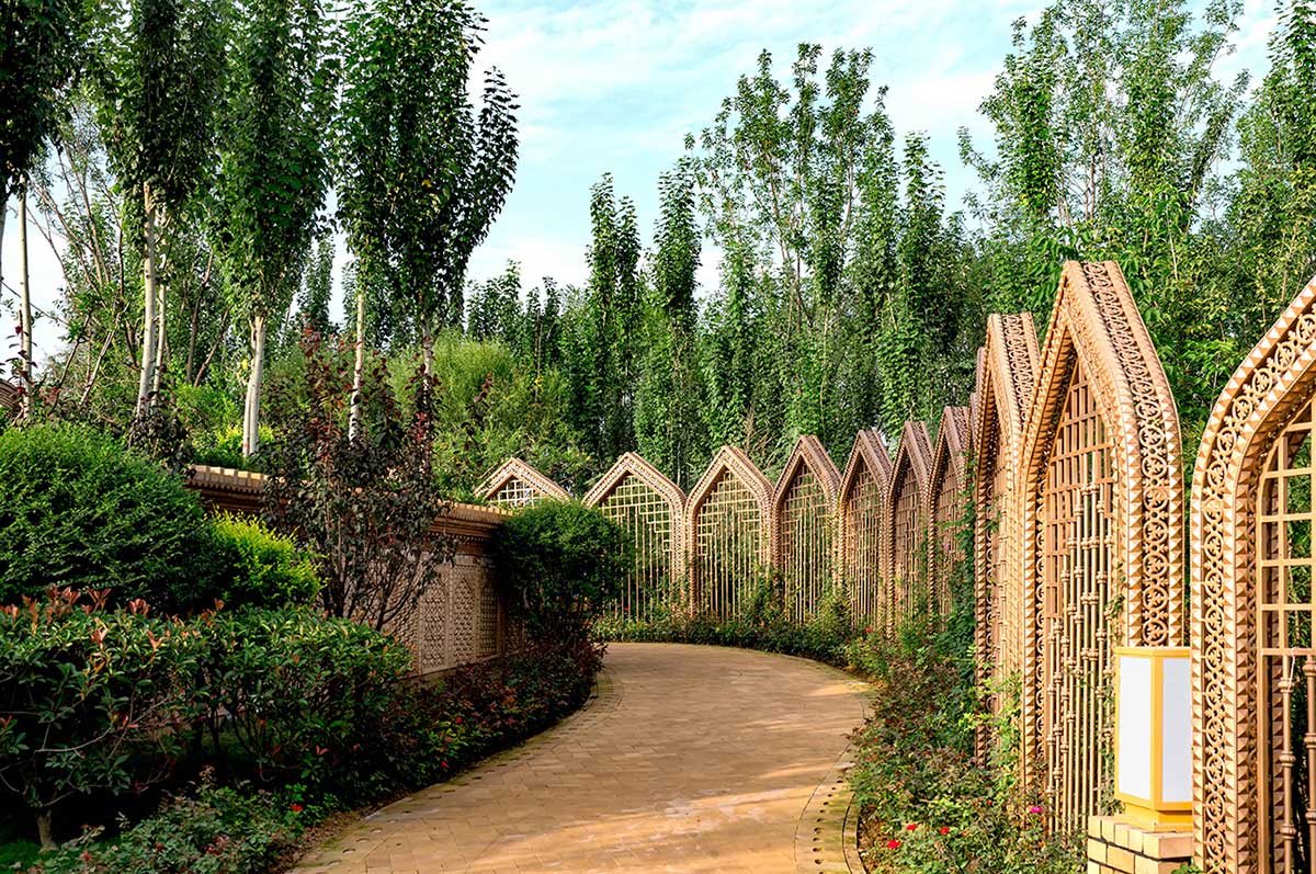 طراحی غرفه آجری چین