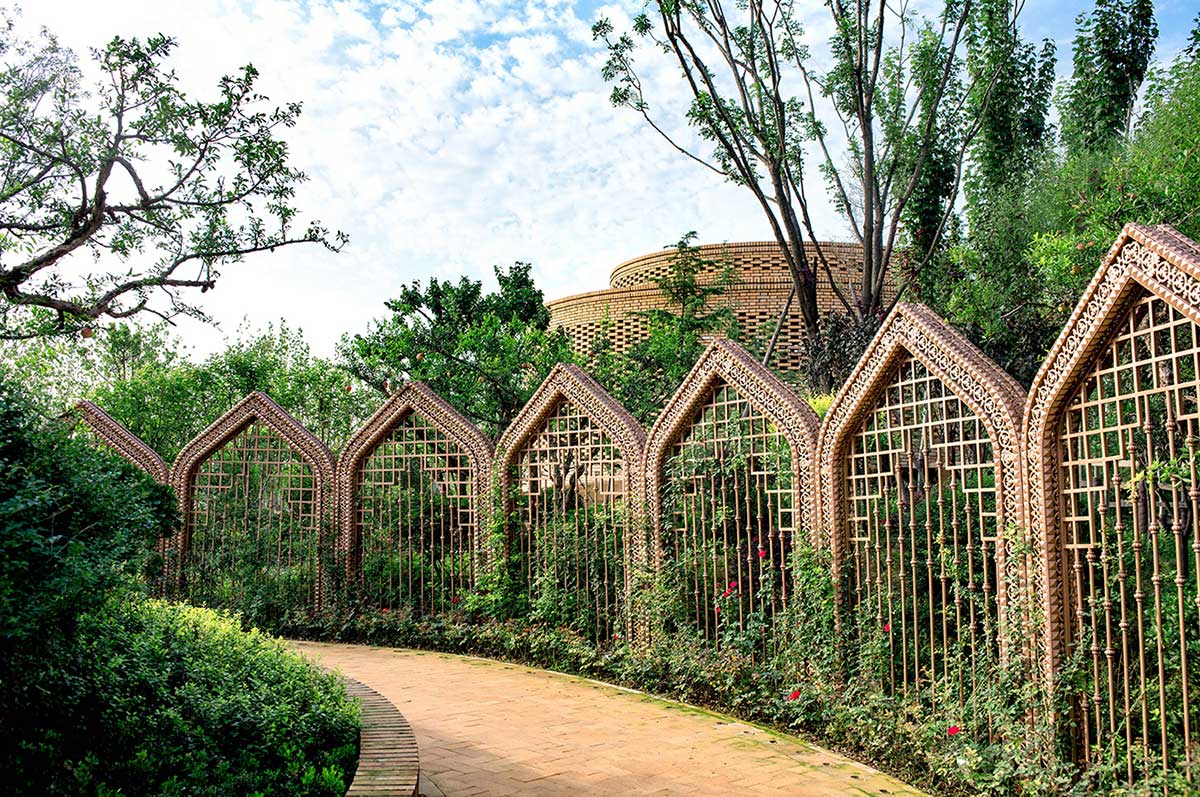 طراحی غرفه آجری چین