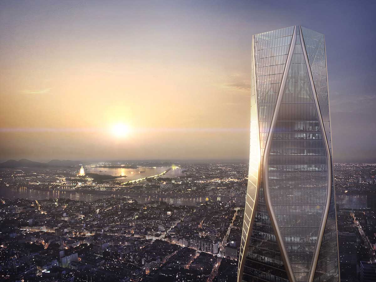 طراحی برج 54 طبقه توسط گروه معماری SOM