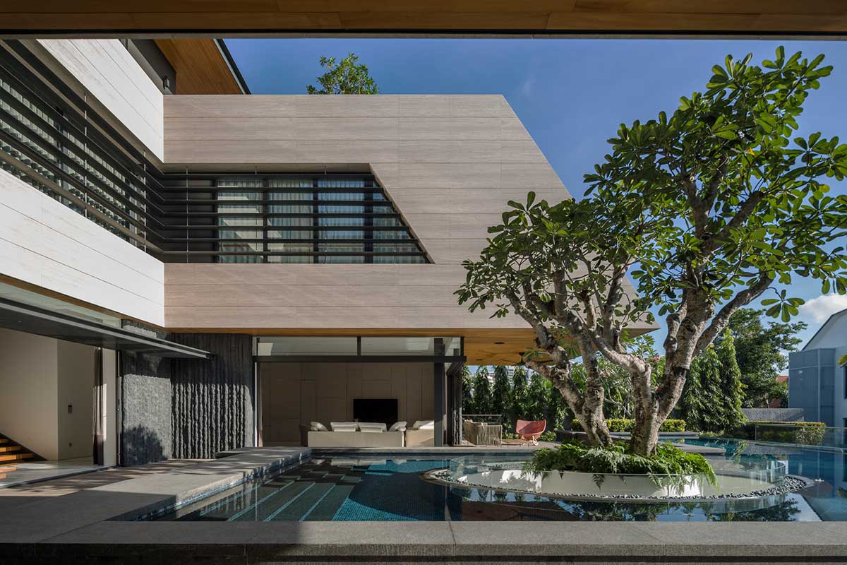 طراحی محوطه ویلای لوکس تابستانی