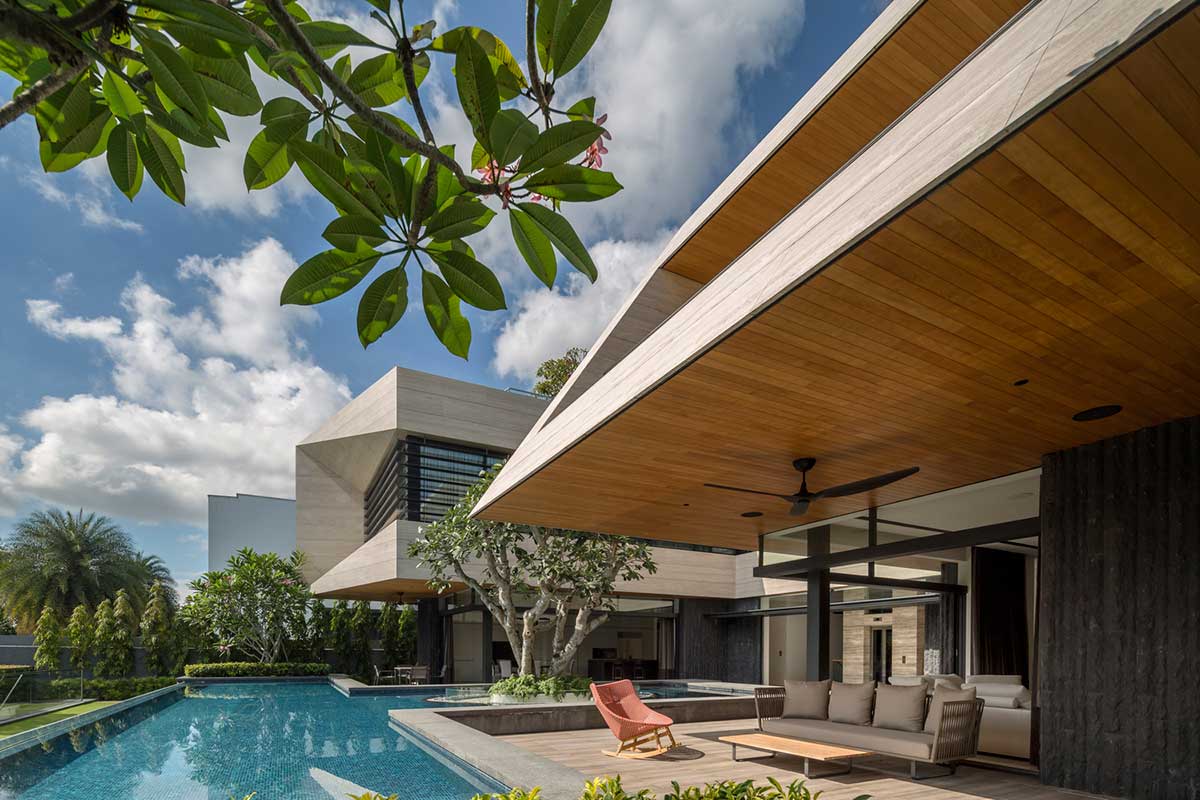 طراحی فضای بیرونی ویلای لوکس تابستانی