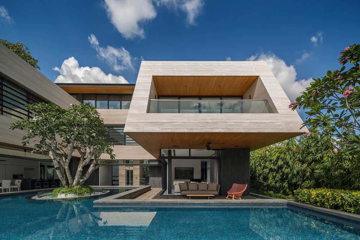 طراحی نمای ویلای لوکس تابستانی