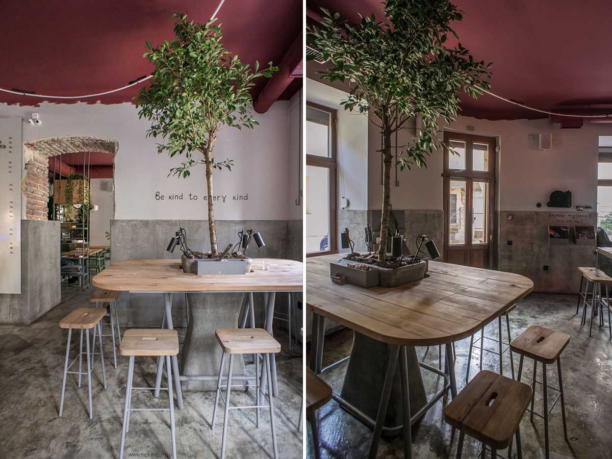 طراحی کافه رستوران گیاه خواران