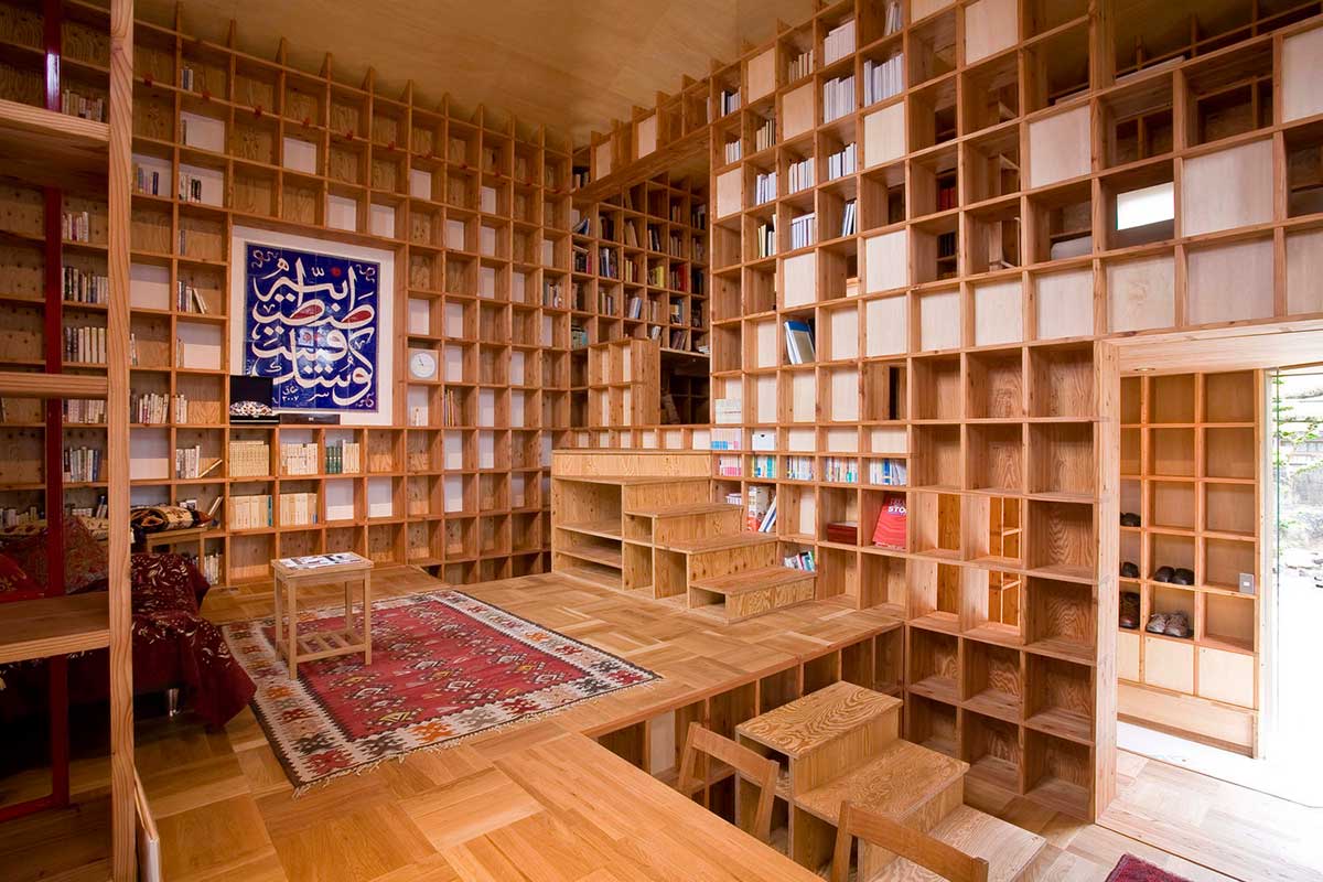 طراحی قفسه کتابخانه