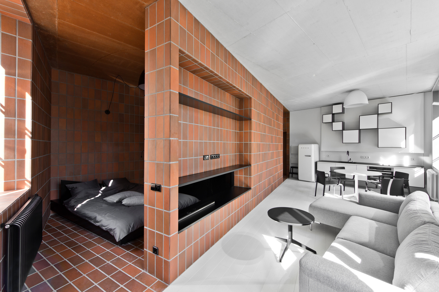 پلان و طراحی داخلی آپارتمان  زیر 50 متر