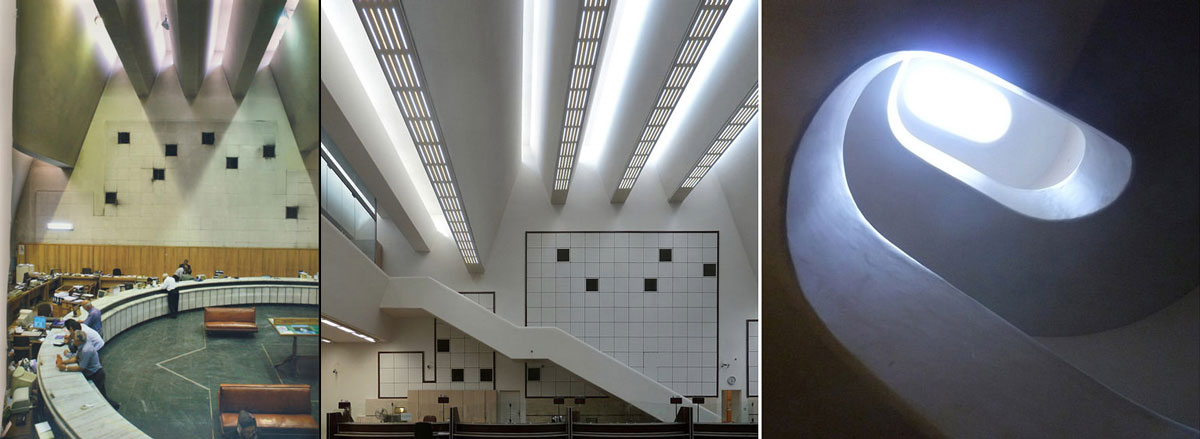 شعبه بانک ملی دانشگاه تهران با کاشی معرق و مبلمان مدولار