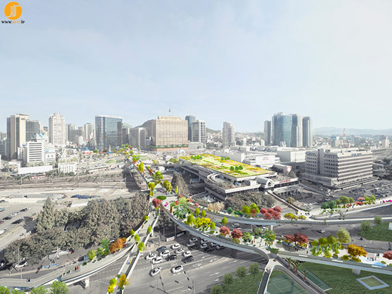 طراحی باغ معلق بر روی بزرگراه،MVRDV، کره جنوبی طراحی باغ معلق بر روی بزرگراه،MVRDV، کره جنوبی
