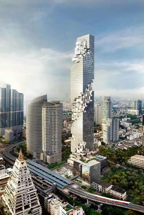 معماری “MahaNakhon” آسمانخراش 77 طبقه  در بانکوک