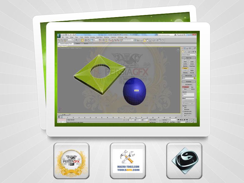 آموزش 3Ds Max/فصل سوم-درس سوم – Boolean