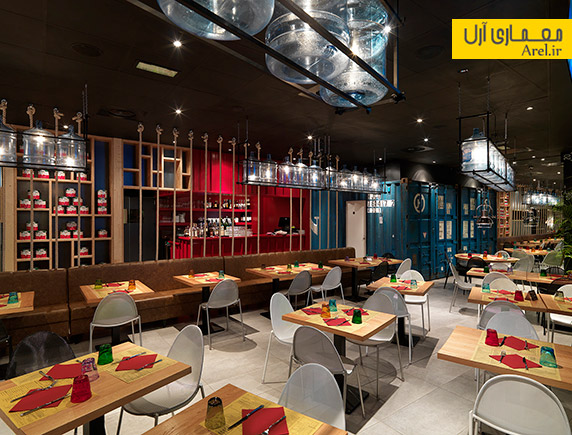 معماری داخلی رستوران  Pizzikotto