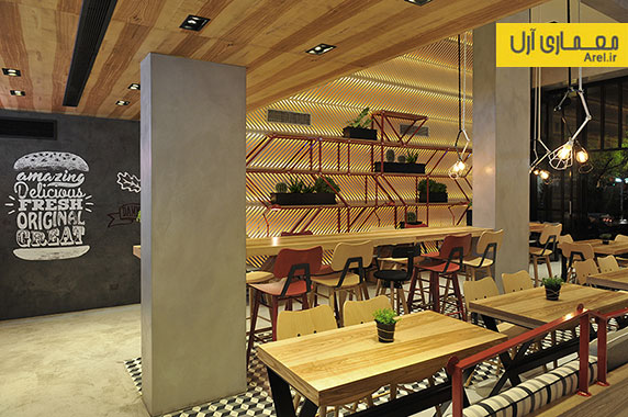 طراحی داخلی فست فود GOODYS Burger House
