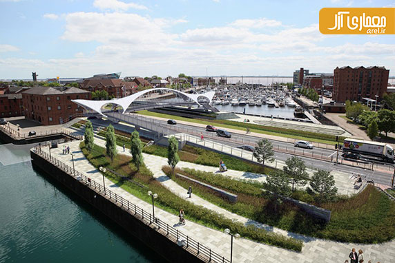 معماری و طراحی پل عابرپیاده ی  Prince Quay