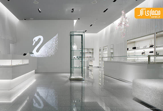 طراحی داخلی فروشگاه برند جواهر swarovski – توکیو