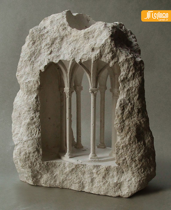 مجسمه های سنگی معماری در ابعاد کوچک، اثر Matthew Simmonds