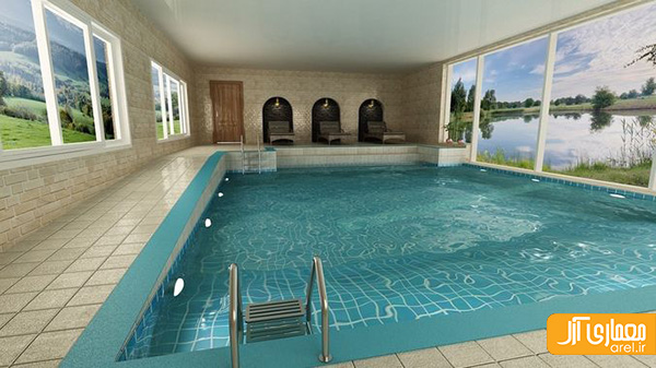 دانلود صحنه آماده استخر/ 3D Max