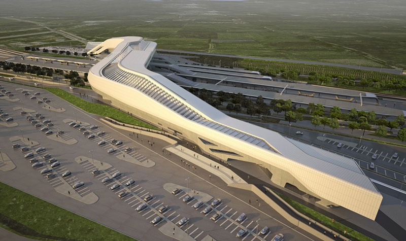 NAPOLI  AFRAGOLA STATION  اثر زاها حدید