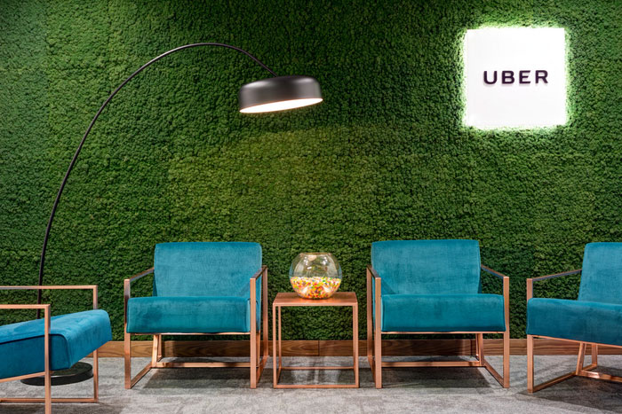 طراحی دفتر کار مدرن  شرکت  Uber در انگلستان