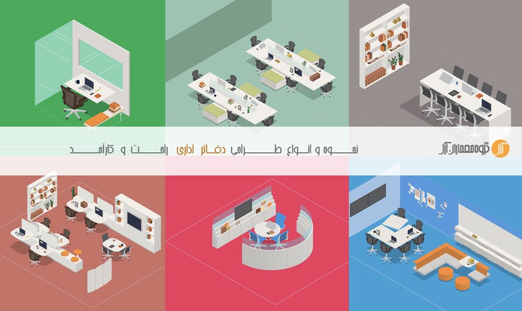 انواع طراحی داخلی و سازماندهی فضایی در دفاتر اداری کارآمد