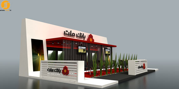 طراحی غرفه ی بانک ملت - شعب تهران