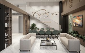 معماری داخلی دفتر املاک پردیس