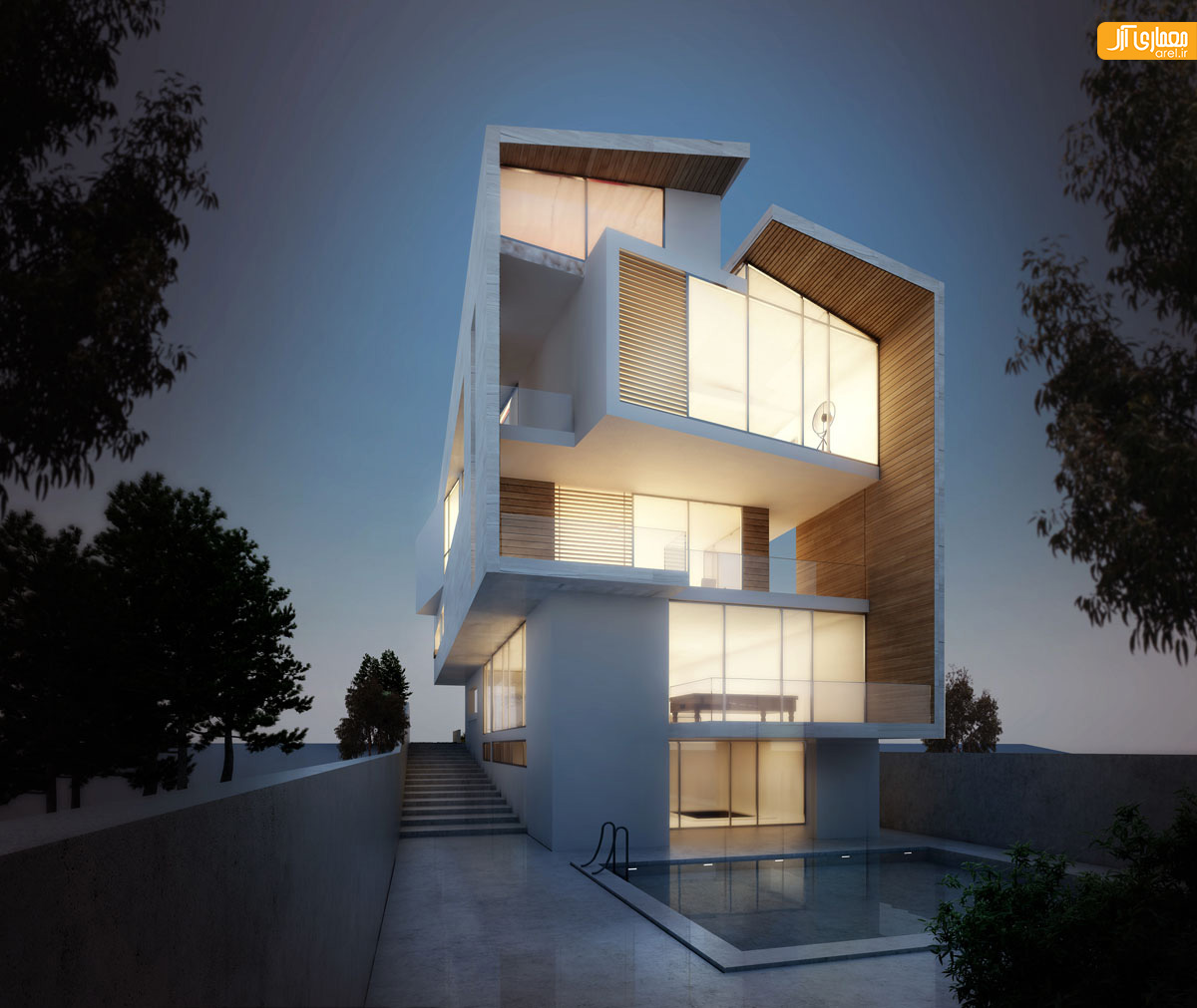طراحی نما مدرن ویلا