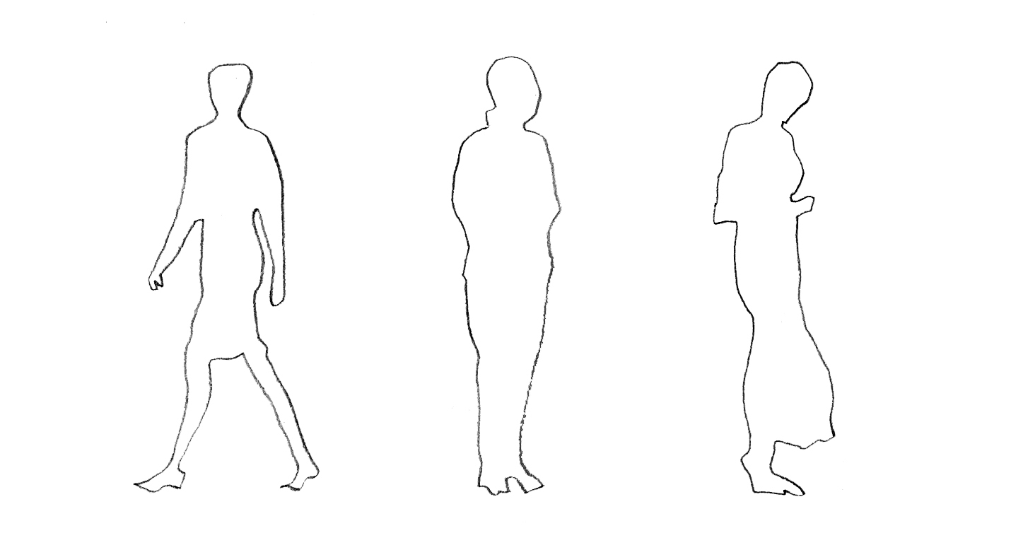 ترسیم پرسوناژ در اسکیس ها ی معمار